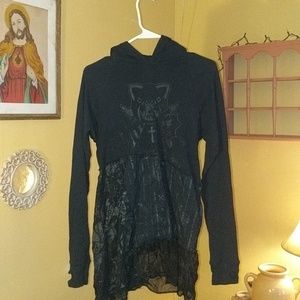 Hangry and angry cat ears hoodie dress